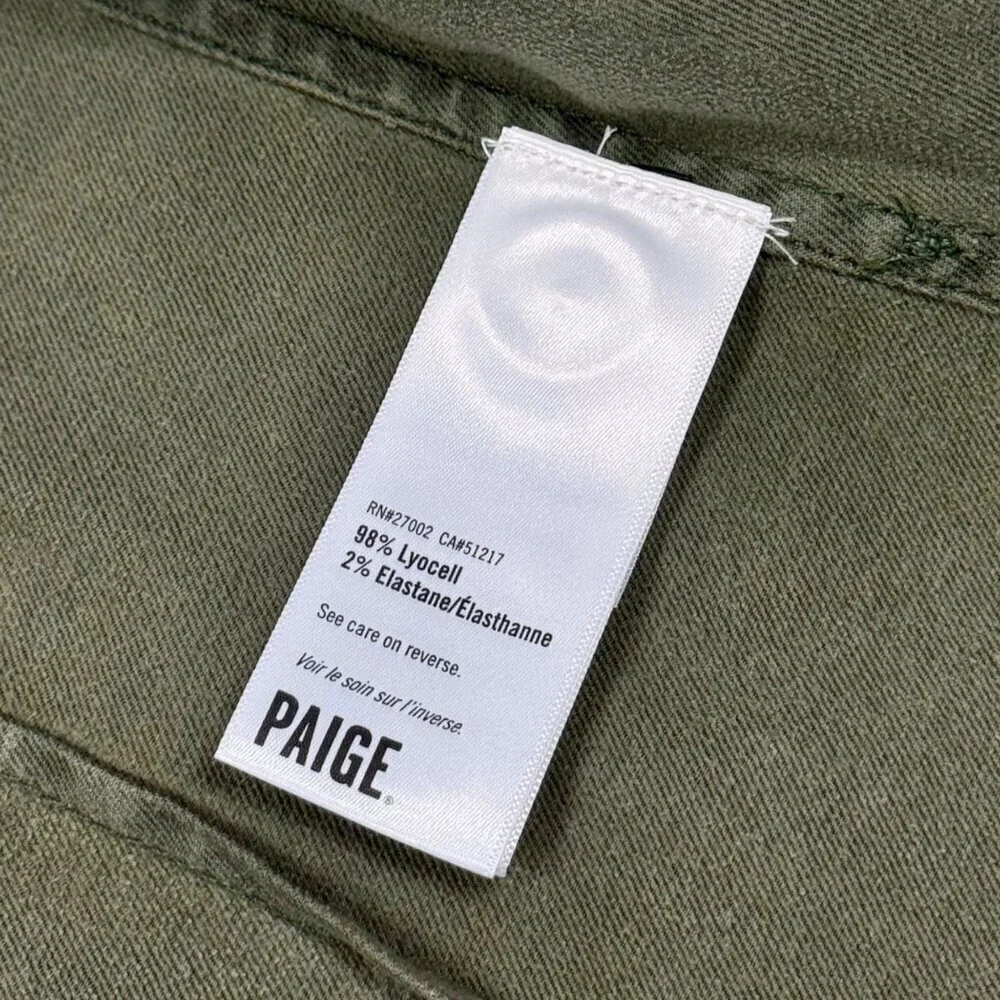 NWT PAIGE Pacey Jacket Sz.L Vintage Ivy Green  Buttons Preppy Minimalist $249 - Picture 13 of 16